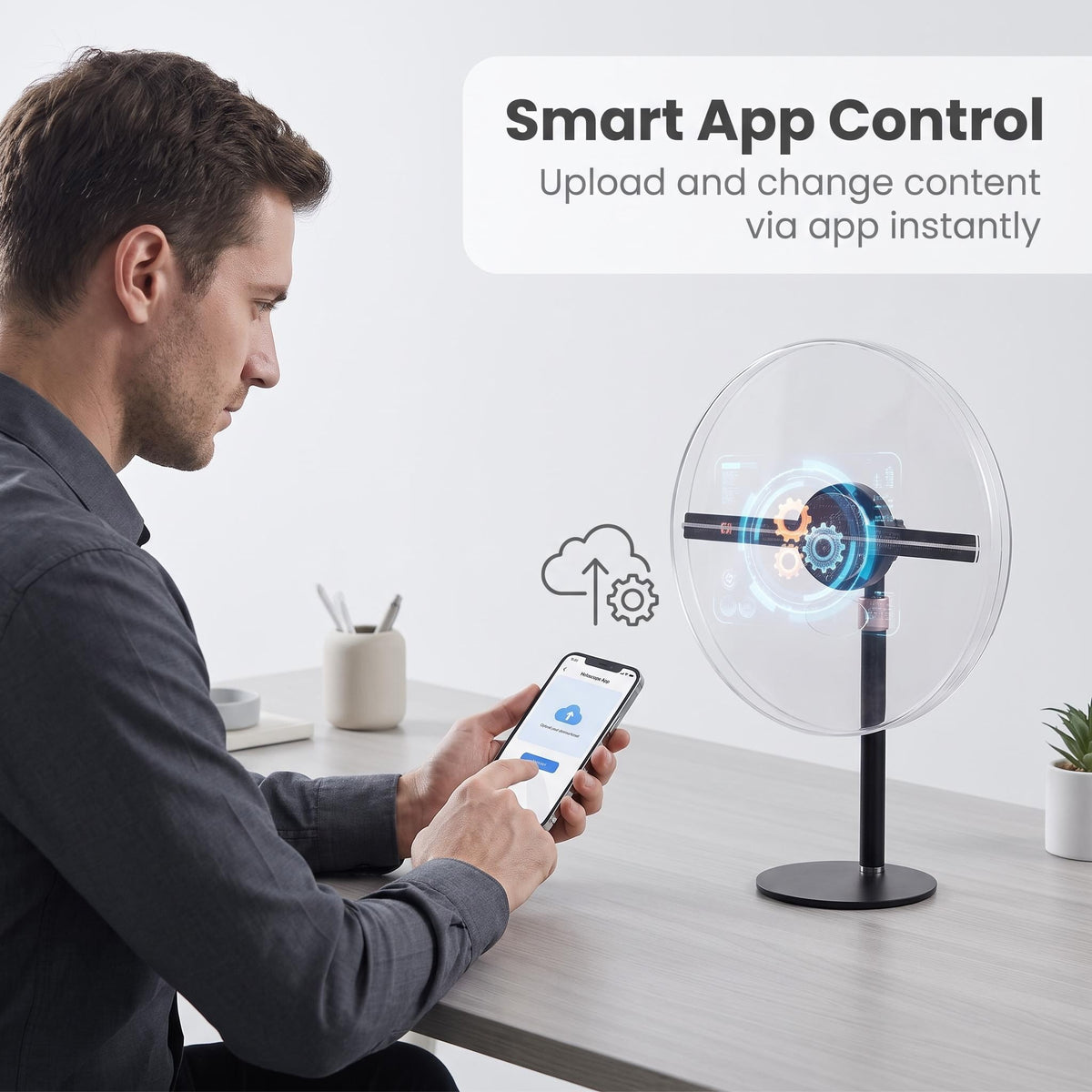 Wiilala 3D Hologram Fan 3D Circle App Hologram Advertising Display