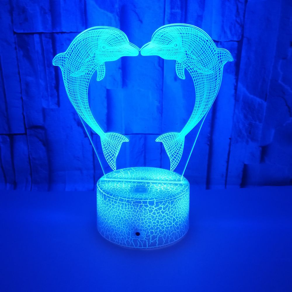 Boutique Customized Gift Box With Colorful 3D Dolphin Ligh